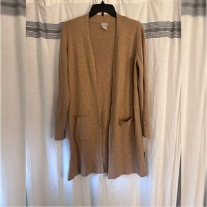 Chico's Tan Cardigan Sweater Lightweight Knit